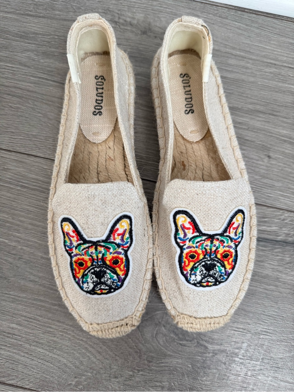 BNWT Soludos Frenchie Embroidered Espadrilles Flats 6 Style: Cottagecore Beach
